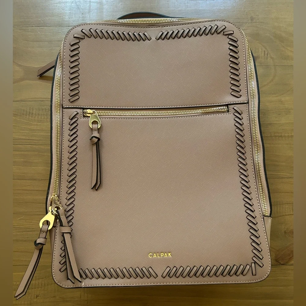 Calpak Caramel Laptop Backpack - Women's Leather *LIKE NEW*